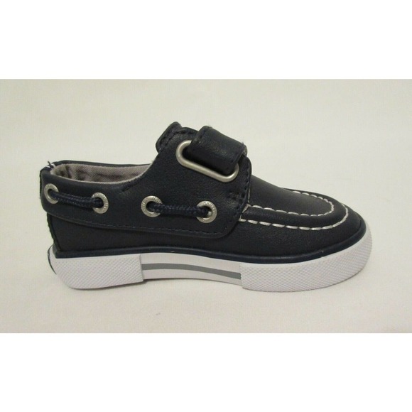 Toddler Boys Size 6 US NAUTICA Navy Blue Boat Shoes Hook and Loop Easy On NEW! - Picture 7 of 11